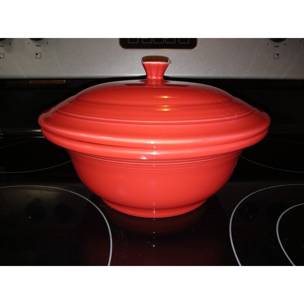 Fiesta Fiestaware Retired Persimmon Covered Casserole Dish with Lid HLC USA